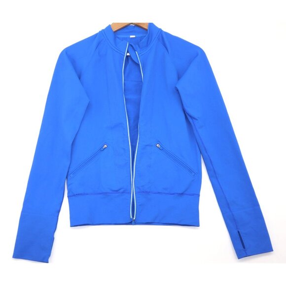 Lululemon Womens Blue Athletic Zip-Up Jacket With Pockets Size S Yoga Gym - Picture 1 of 10